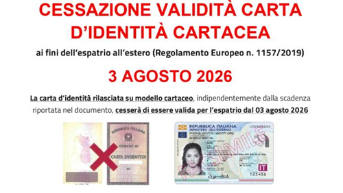 AVVISO SCADENZA carte d'identità
